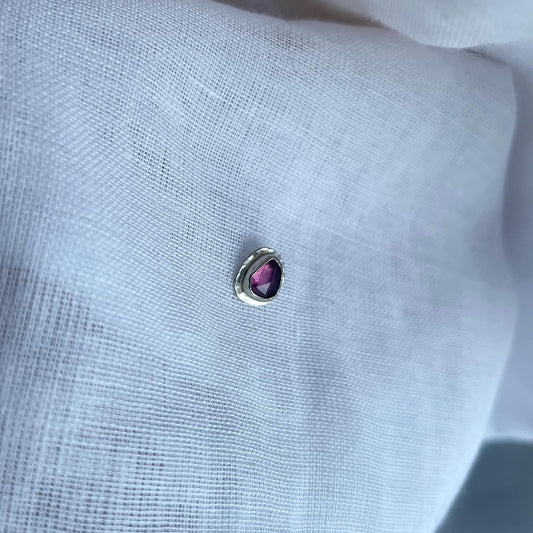 Rhodolite Garnet Threadless End 14k