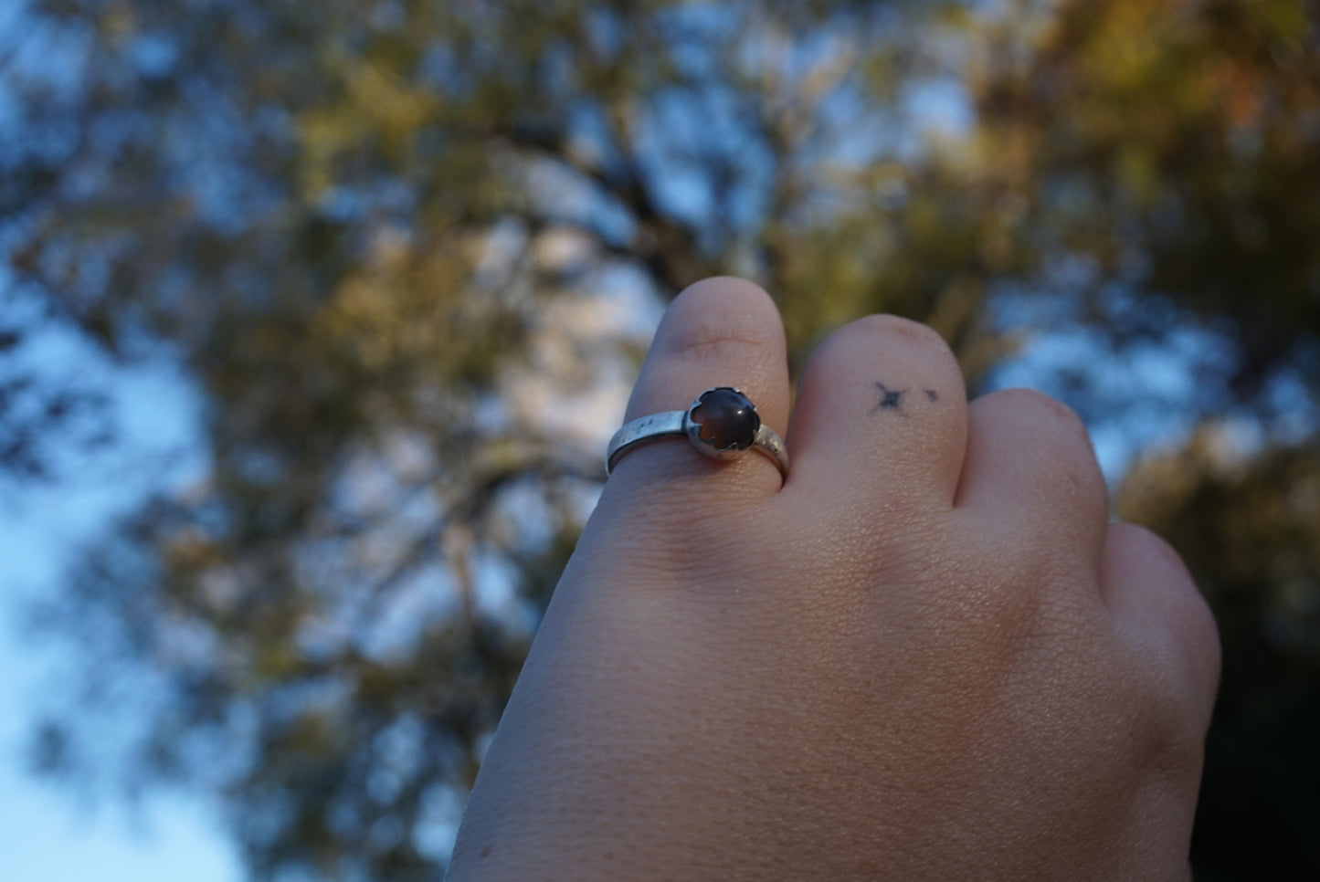 Grey Moonstone Ring