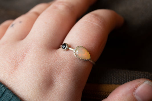 Opal // Onyx Ring